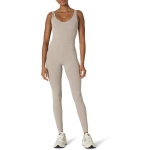 imageAmazon Essentials Womens Active Formflex Buttery Soft One Piece Full Length Leggings Jumpsuit with BuiltIn BraTaupe