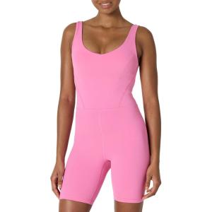 imageAmazon Essentials Womens Active Formflex Buttery Soft One Piece Shorts Romper Jumpsuit with BuiltIn BraPink