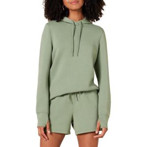 imageAmazon Essentials Womens Active Sweat StandardFit LongSleeve Hoodie SweatshirtSage Green