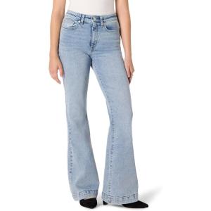 imageAmazon Essentials Womens High Stretch HighRise Flare JeanIced Blue Light Wash