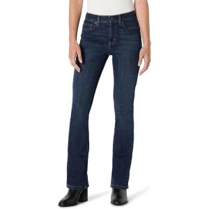 imageAmazon Essentials Womens High Stretch SlimFit MidRise Bootcut JeanDark Midnight Wash