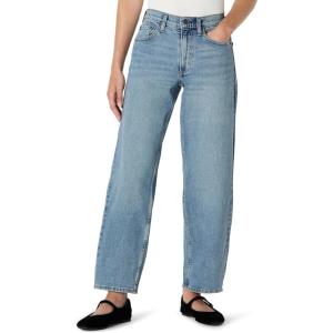imageAmazon Essentials Womens Low Stretch HighRise Barrel Leg JeanAuthentic Medium Wash