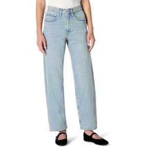 imageAmazon Essentials Womens Low Stretch HighRise Barrel Leg JeanIced Light Wash