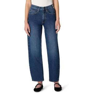 imageAmazon Essentials Womens Low Stretch HighRise Barrel Leg JeanStone Dark Wash