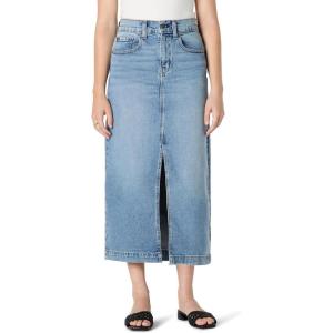 imageAmazon Essentials Womens Low Stretch RegularFit HighRise Long Jean SkirtAuthentic Medium Wash