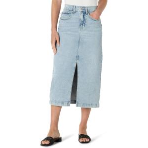 imageAmazon Essentials Womens Low Stretch RegularFit HighRise Long Jean SkirtIced Light Wash