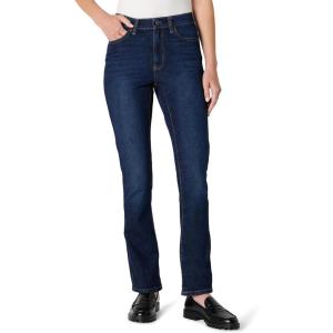 imageAmazon Essentials Womens Medium Stretch SlimFit MidRise Straight Leg JeanDark Wash