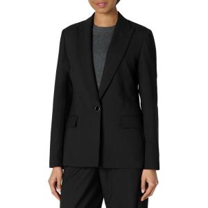 imageAmazon Essentials Womens RegularFit Woven SingleBreasted BlazerBlack