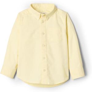imageAmazon Essentials x Sofia Grainge Toddlers and Baby Boys Stretch Oxford Collar ShirtButter Yellow