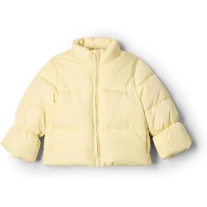 imageAmazon Essentials x Sofia Grainge Toddlers and Baby Girls Taffeta Puffer JacketButter Yellow