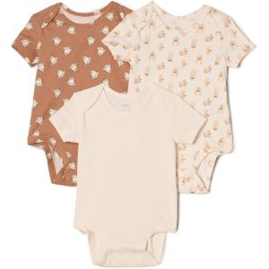 imageAmazon Essentials x Sofia Grainge Unisex Babies Short Sleeve Crewneck Bodysuit Pack of 3IvoryLamb FacesRabbits