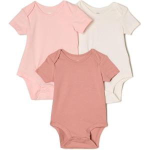 imageAmazon Essentials x Sofia Grainge Unisex Babies Short Sleeve Crewneck Bodysuit Pack of 3IvoryPinkTerracotta