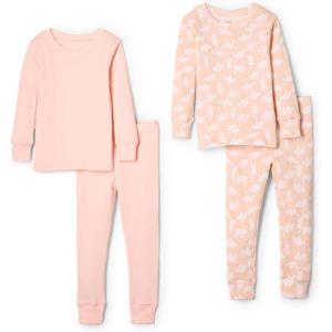 imageAmazon Essentials x Sofia Grainge Unisex Babies Toddlers and Kids SnugFit Cotton Pajamas Pack of 2PinkPolar Bear