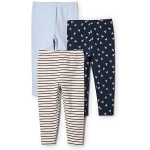 imageAmazon Essentials x Sofia Grainge Unisex Toddlers and Babies Legging Pack of 3Light BlueBunniesStripe