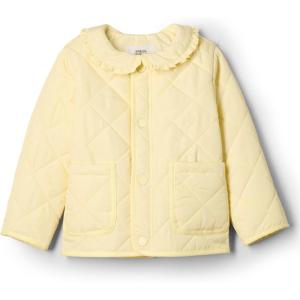 imageAmazon Essentials x Sofia Grainge Unisex Toddlers and Babies Midweight Field Jacket with RuffleButter Yellow