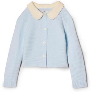 imageAmazon Essentials x Sofia Grainge Unisex Toddlers and Babies Peter Pan Collar Sweater JacketPale Blue