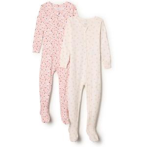 imageAmazon Essentials x Sofia Grainge Unisex Toddlers and Babies SnugFit Cotton Footed Pajamas Pack of 2Little BunniesSheep