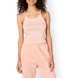 imageAmazon Essentials x Sofia Grainge Womens MicroRibbed Cropped CamisolePink