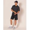 imageAmazon Essentials Mens Golf Polo Shirt MoistureWicking Quick Dry Short SleeveAnthracite Polo Stripe