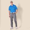 imageAmazon Essentials Mens Golf Polo Shirt MoistureWicking Quick Dry Short SleeveRoyal Blue White Mini Stripe