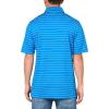 imageAmazon Essentials Mens Golf Polo Shirt MoistureWicking Quick Dry Short SleeveRoyal Blue White Mini Stripe