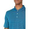 imageAmazon Essentials Mens Golf Polo Shirt MoistureWicking Quick Dry Short SleeveTeal Blue White Stripe