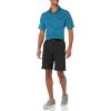 imageAmazon Essentials Mens Golf Polo Shirt MoistureWicking Quick Dry Short SleeveTeal Blue White Stripe
