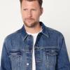 imageAmazon Essentials Mens Low Stretch RegularFit Denim JacketStone Medium Wash