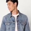 imageAmazon Essentials Mens Low Stretch RegularFit Denim JacketTinted Light Wash