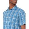 imageAmazon Essentials Mens RegularFit ShortSleeve Poplin ShirtAqua Blue Checked