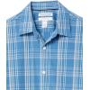 imageAmazon Essentials Mens RegularFit ShortSleeve Poplin ShirtAqua Blue Checked