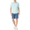 imageAmazon Essentials Mens RegularFit ShortSleeve Poplin ShirtAqua Blue Leaf Print