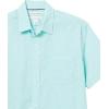 imageAmazon Essentials Mens RegularFit ShortSleeve Poplin ShirtAqua Blue Leaf Print