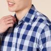 imageAmazon Essentials Mens RegularFit ShortSleeve Poplin ShirtBlue Buffalo Check