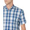 imageAmazon Essentials Mens RegularFit ShortSleeve Poplin ShirtBlue Checked