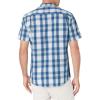 imageAmazon Essentials Mens RegularFit ShortSleeve Poplin ShirtBlue Checked
