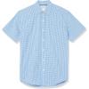 imageAmazon Essentials Mens RegularFit ShortSleeve Poplin ShirtBlue Gingham