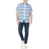 imageAmazon Essentials Mens RegularFit ShortSleeve Poplin ShirtBlueGrey