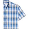 imageAmazon Essentials Mens RegularFit ShortSleeve Poplin ShirtBlueGrey