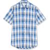 imageAmazon Essentials Mens RegularFit ShortSleeve Poplin ShirtBlueGrey