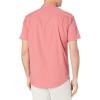 imageAmazon Essentials Mens RegularFit ShortSleeve Poplin ShirtCoral Pink White Dots