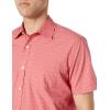 imageAmazon Essentials Mens RegularFit ShortSleeve Poplin ShirtCoral Pink White Dots