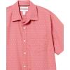 imageAmazon Essentials Mens RegularFit ShortSleeve Poplin ShirtCoral Pink White Dots
