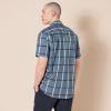 imageAmazon Essentials Mens RegularFit ShortSleeve Poplin ShirtDenim Large Plaid