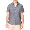 imageAmazon Essentials Mens RegularFit ShortSleeve Poplin ShirtGrey