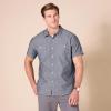 imageAmazon Essentials Mens RegularFit ShortSleeve Poplin ShirtGrey