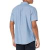 imageAmazon Essentials Mens RegularFit ShortSleeve Poplin ShirtMedium Blue