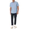 imageAmazon Essentials Mens RegularFit ShortSleeve Poplin ShirtMedium Blue
