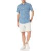 imageAmazon Essentials Mens RegularFit ShortSleeve Poplin ShirtNavy Floral