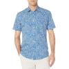 imageAmazon Essentials Mens RegularFit ShortSleeve Poplin ShirtNavy Floral